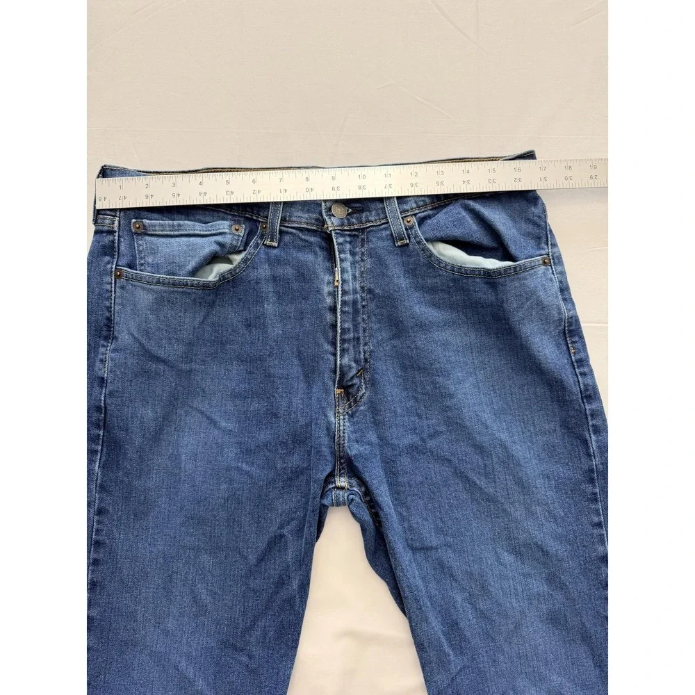 Levi's 505 Jeans Mens 34x32 Blue Medium Wash Regular Straight Denim Pants Casual